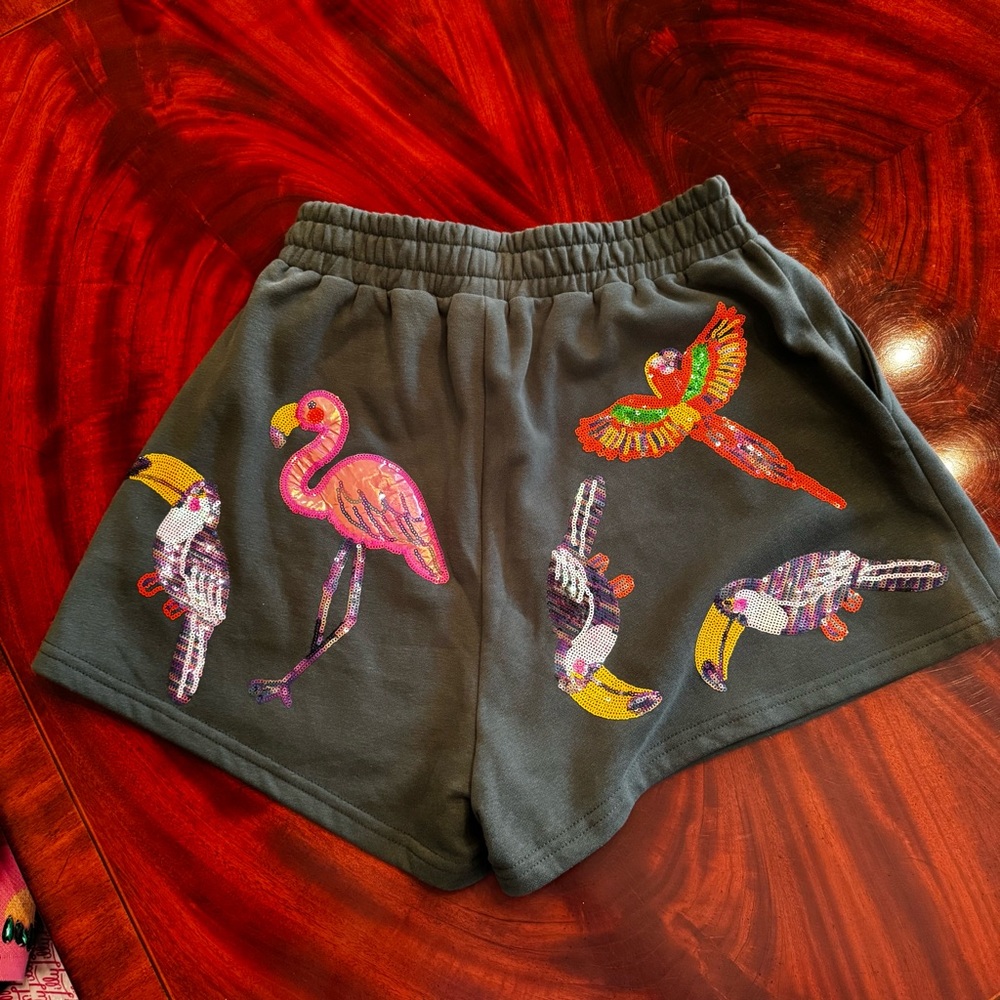 Queen of Sparkles Take Flight Multi Bird Shorts - Picture 11 of 17